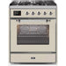 ILVE 30" Majestic II Series Gas Burner and Electric Oven Range with 5 Sealed Burners (UM30DNE3) - Antique White