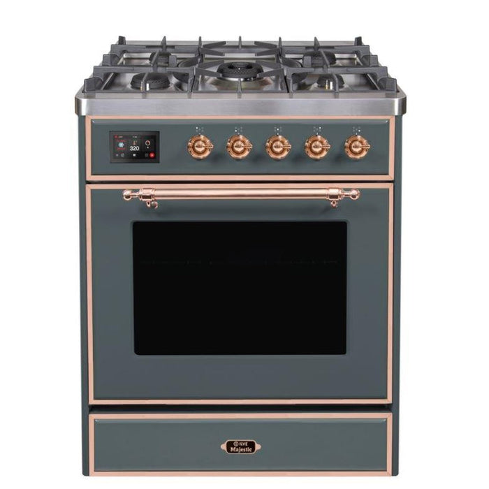 ILVE 30" Majestic II Series Gas Burner and Electric Oven Range with 5 Sealed Burners (UM30DNE3)