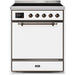 ILVE - Majestic II Series - 30 Inch Electric Freestanding Range (UMI30QNE3) - White with Bronze Trim