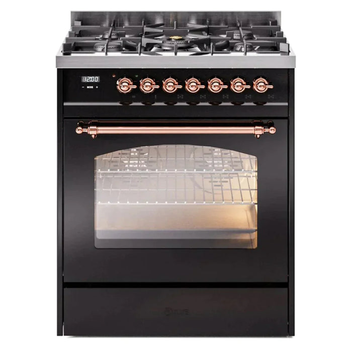 ILVE 30" Nostalgie II Series Freestanding Single Oven Dual Fuel Range with 5 Sealed Burners