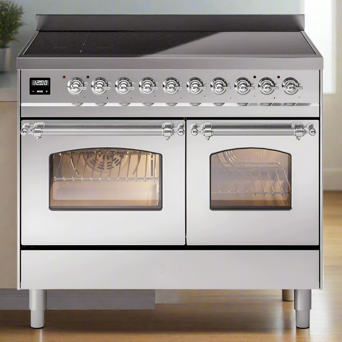 ILVE 40" Nostalgie II Induction Range with 6 Elements, Triple Glass Door - UPDI406NMP