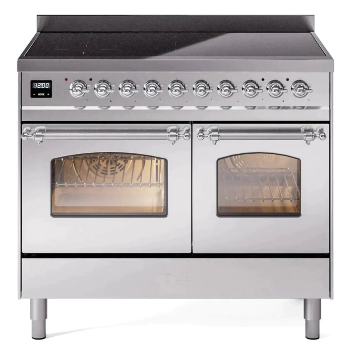 ILVE 40" Nostalgie II Induction Range with 6 Elements, Triple Glass Door - UPDI406NMP