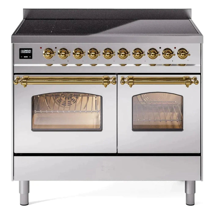 ILVE 40" Nostalgie II Induction Range with 6 Elements, Triple Glass Door - UPDI406NMP