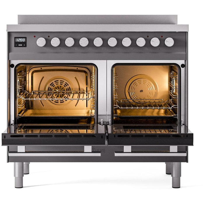 ILVE 40" Professional Plus II Induction Range with 6 Elements, Triple Glass Door - UPDI406WMP