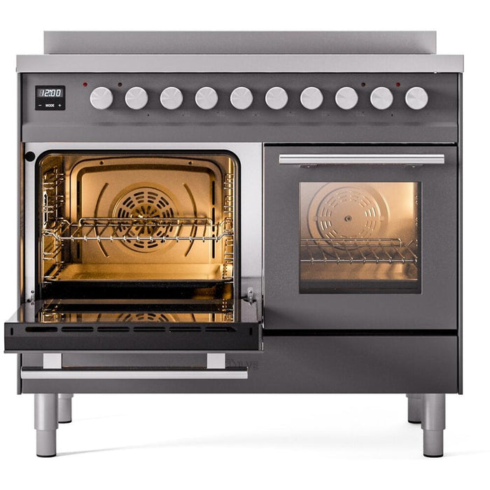 ILVE 40" Professional Plus II Induction Range with 6 Elements, Triple Glass Door - UPDI406WMP