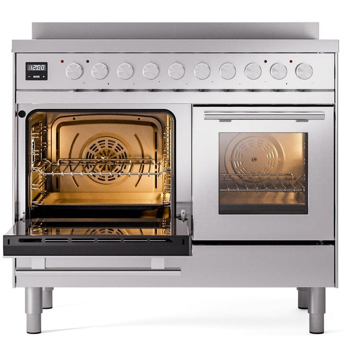 ILVE 40" Professional Plus II Induction Range with 6 Elements, Triple Glass Door - UPDI406WMP