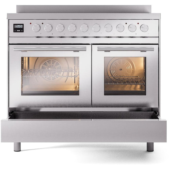 ILVE 40" Professional Plus II Induction Range with 6 Elements, Triple Glass Door - UPDI406WMP