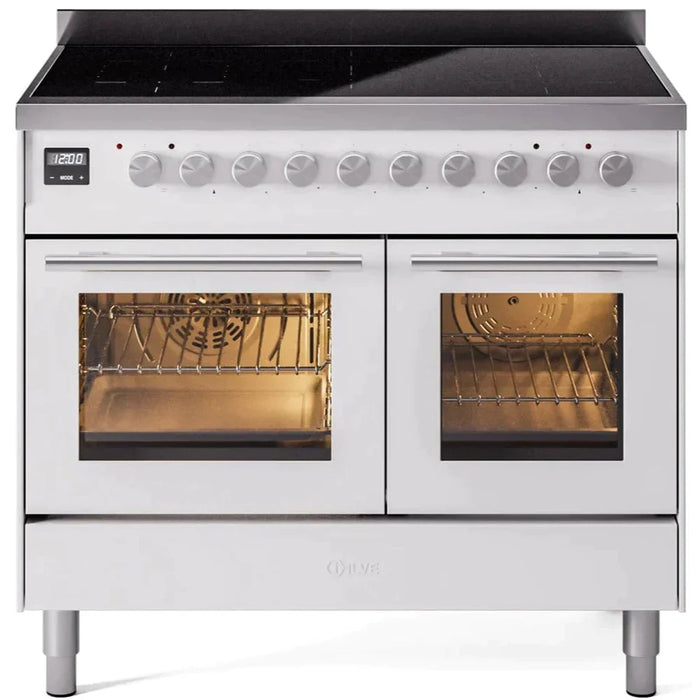 ILVE 40" Professional Plus II Induction Range with 6 Elements, Triple Glass Door - UPDI406WMP