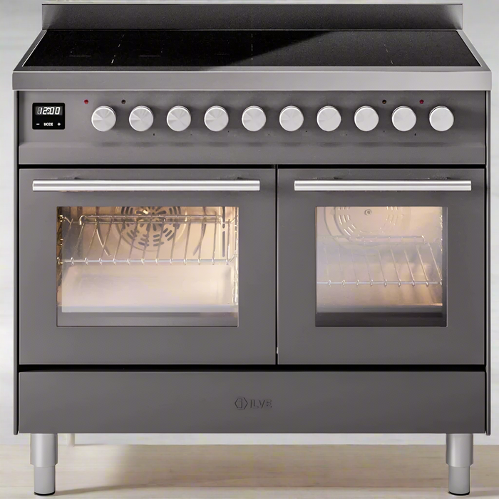 ILVE 40" Professional Plus II Induction Range with 6 Elements, Triple Glass Door - UPDI406WMP