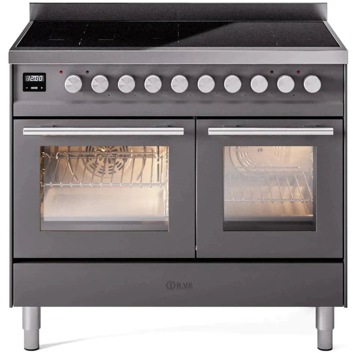 ILVE 40" Professional Plus II Induction Range with 6 Elements, Triple Glass Door - UPDI406WMP