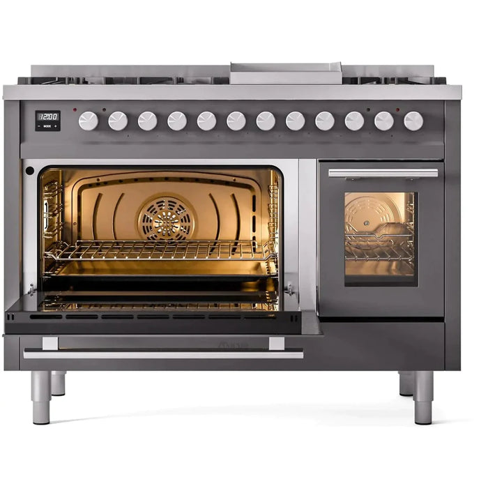 ILVE 48-Inch Professional Plus II Dual Fuel Range with 8 Sealed Burner - UP48FWMP