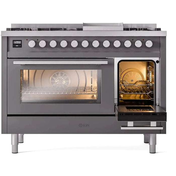 ILVE 48-Inch Professional Plus II Dual Fuel Range with 8 Sealed Burner - UP48FWMP