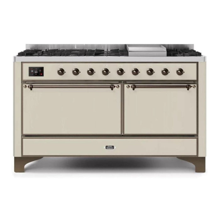 ILVE Majestic II Series 60 Inch Dual Fuel Freestanding Range Gas/Propane (UM15FDQNS3)