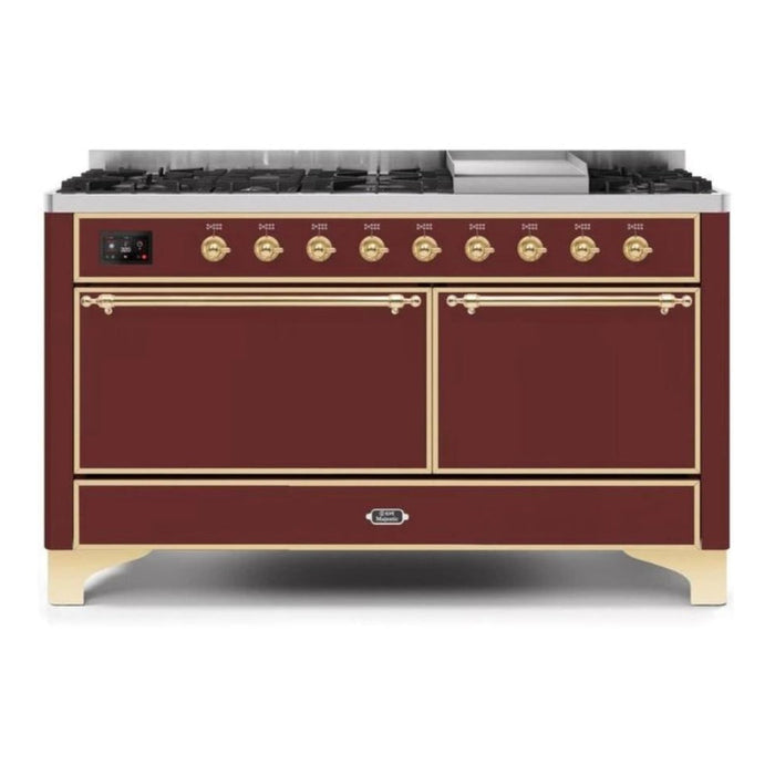 ILVE Majestic II Series 60 Inch Dual Fuel Freestanding Range Gas/Propane (UM15FDQNS3)