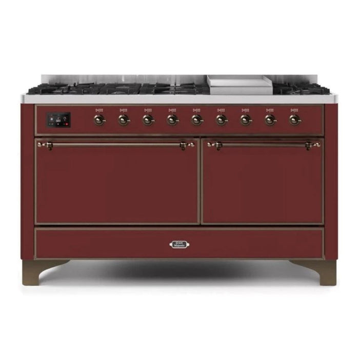 ILVE Majestic II Series 60 Inch Dual Fuel Freestanding Range Gas/Propane (UM15FDQNS3)