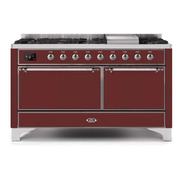 ILVE Majestic II Series 60 Inch Dual Fuel Freestanding Range Gas/Propane (UM15FDQNS3)