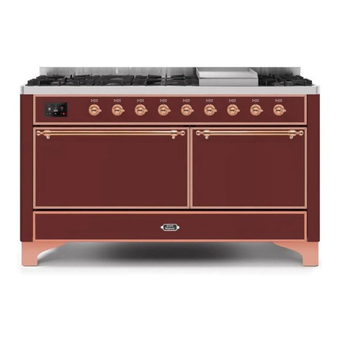 ILVE Majestic II Series 60 Inch Dual Fuel Freestanding Range Gas/Propane (UM15FDQNS3)