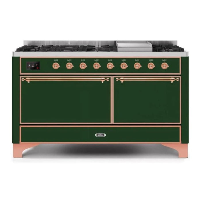 ILVE Majestic II Series 60 Inch Dual Fuel Freestanding Range Gas/Propane (UM15FDQNS3)