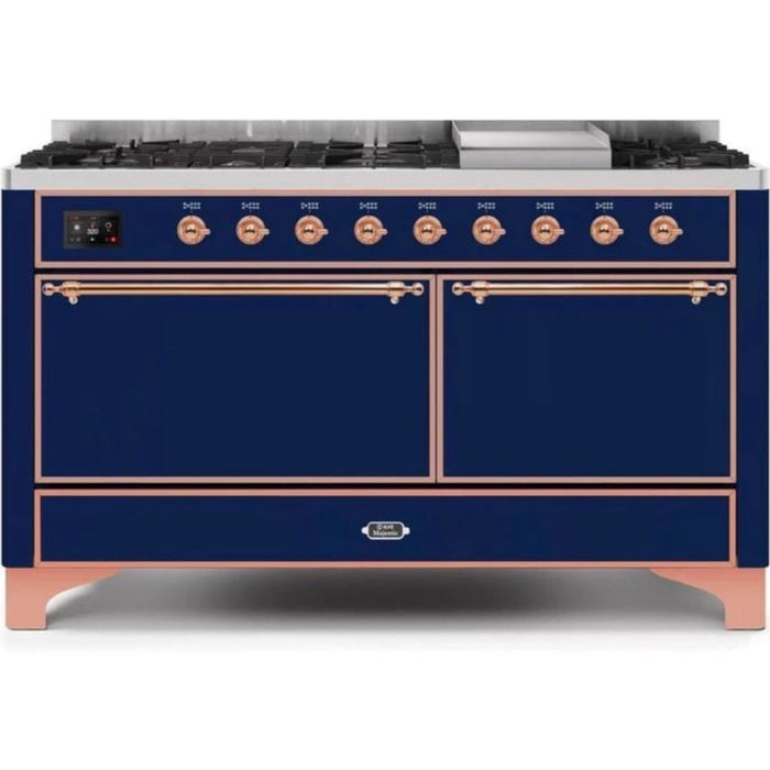 ILVE Majestic II Series 60 Inch Dual Fuel Freestanding Range Gas/Propane (UM15FDQNS3)