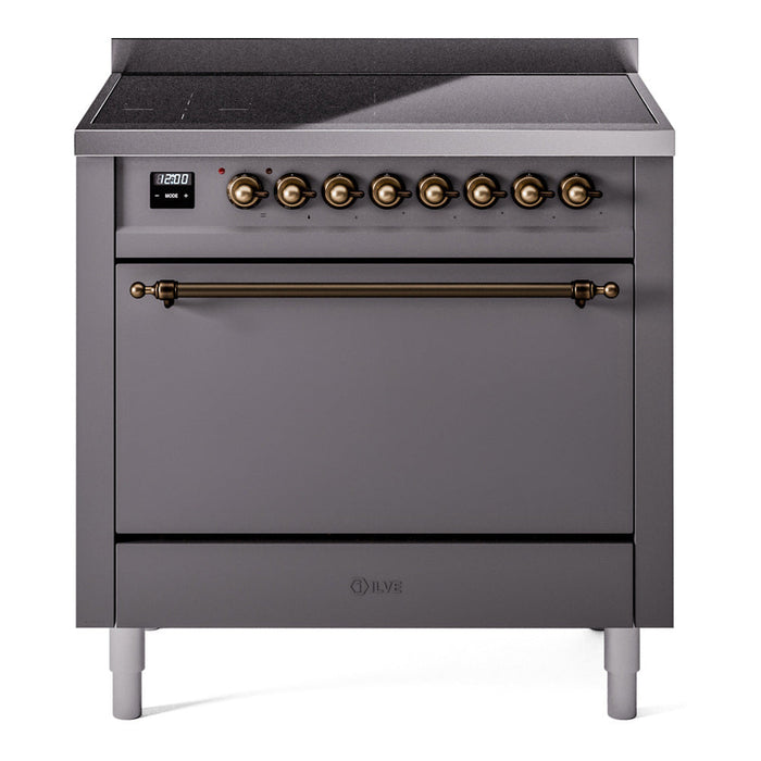 ILVE Nostalgie II 36" Electric Range with 6 Induction Elements Solid Door - UPI366QNMP