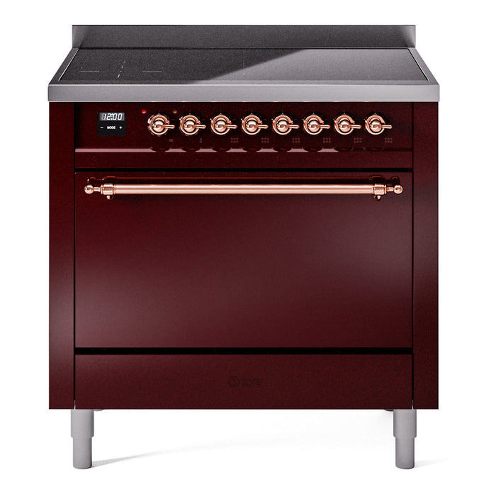 ILVE Nostalgie II 36" Electric Range with 6 Induction Elements Solid Door - UPI366QNMP