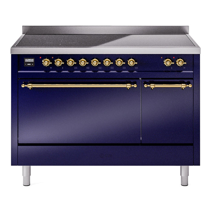 ILVE Nostalgie II 48" Induction Range with 6 Elements, Solid Door - UPI486QNMP