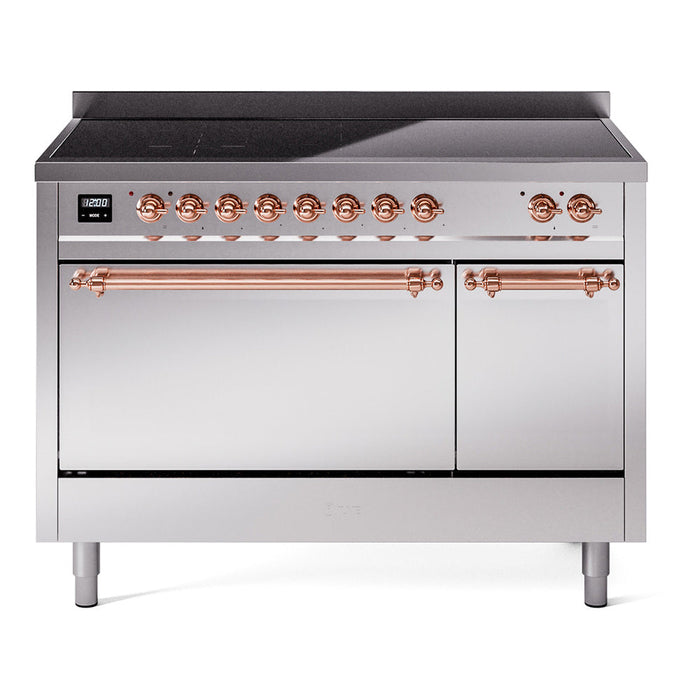 ILVE Nostalgie II 48" Induction Range with 6 Elements, Solid Door - UPI486QNMP