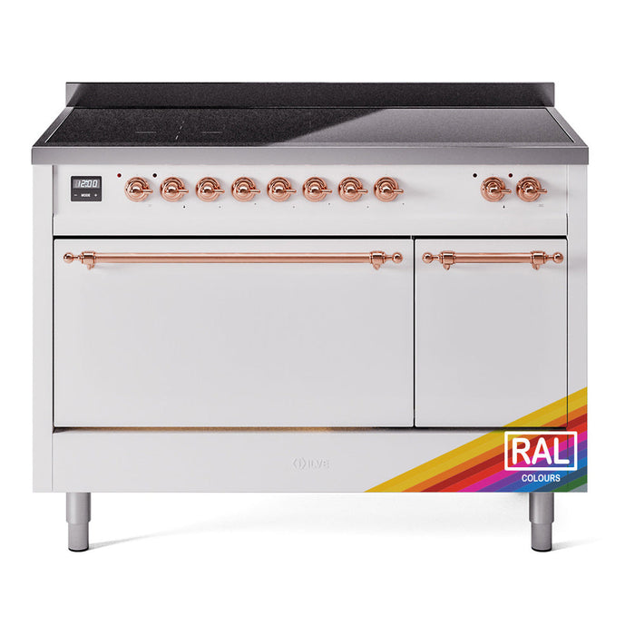 ILVE Nostalgie II 48" Induction Range with 6 Elements, Solid Door - UPI486QNMP