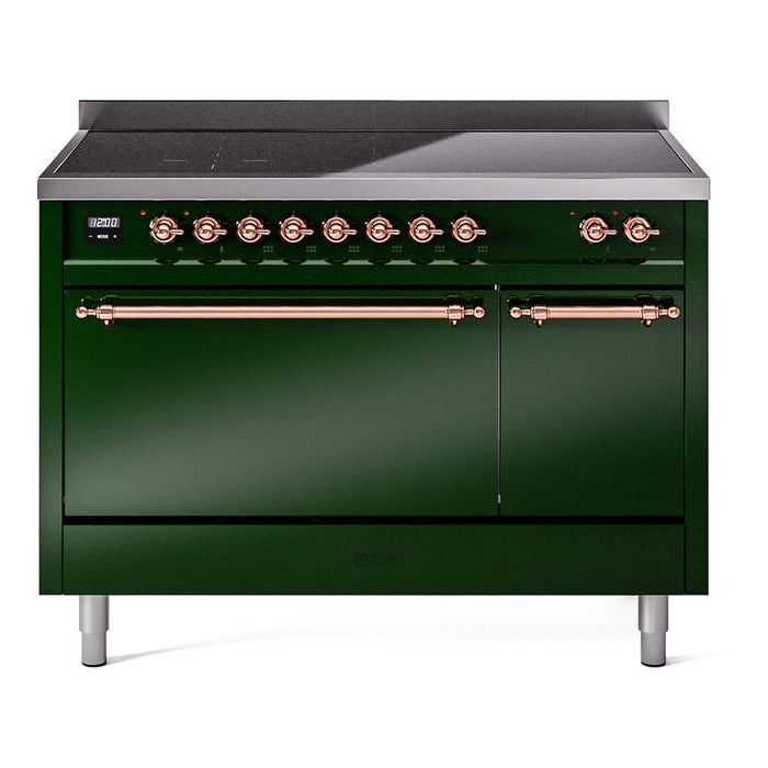 ILVE Nostalgie II 48" Induction Range with 6 Elements, Solid Door - UPI486QNMP