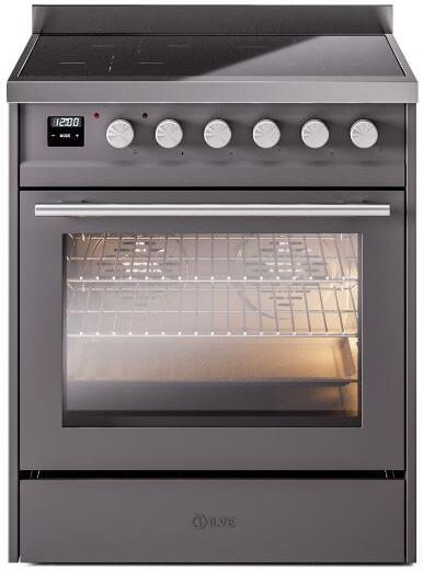 ILVE 30" Professional Plus II Induction Range with 4 Elements, Triple Glass Door - UPI304WMP