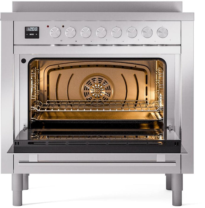 ILVE Professional Plus II 36" Induction Range with 6 Elements, Triple Glass Door - UPI366WMP