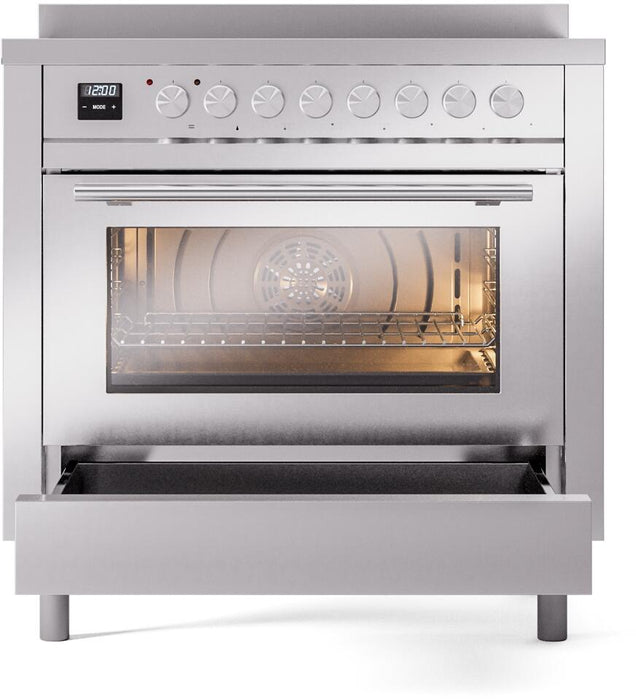 ILVE Professional Plus II 36" Induction Range with 6 Elements, Triple Glass Door - UPI366WMP