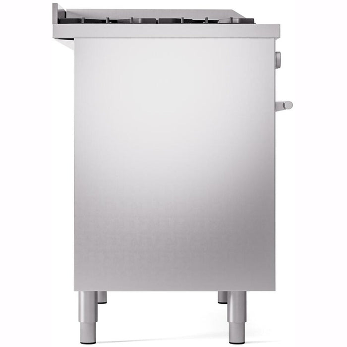 ILVE 40" Professional Plus II Dual Fuel Range with 6 Sealed Burners + Griddle, Triple Glass Door - UPD40FWMP