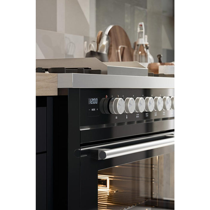 ILVE 40" Professional Plus II Dual Fuel Range with 6 Sealed Burners + Griddle, Triple Glass Door - UPD40FWMP