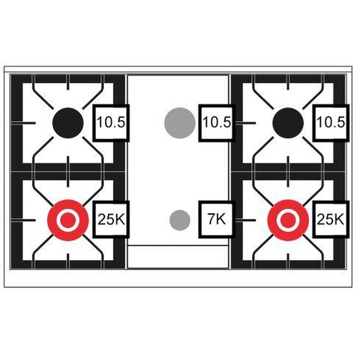 ILVE 40" Professional Plus II Dual Fuel Range with 6 Sealed Burners + Griddle, Triple Glass Door - UPD40FWMP