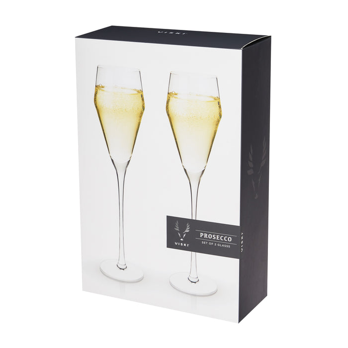 Raye Angled Crystal Prosecco Glasses Set of 2