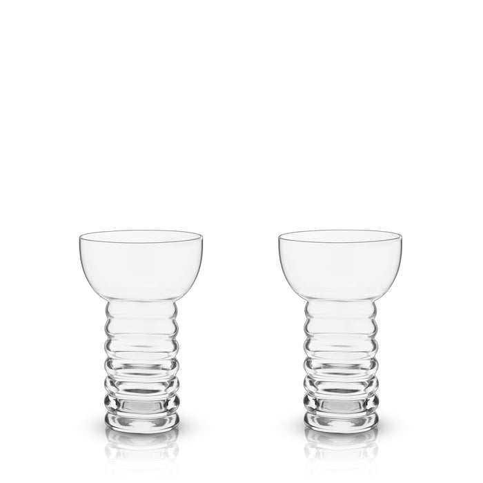 Pacific Crystal Pearl Diver Glasses Set of 2