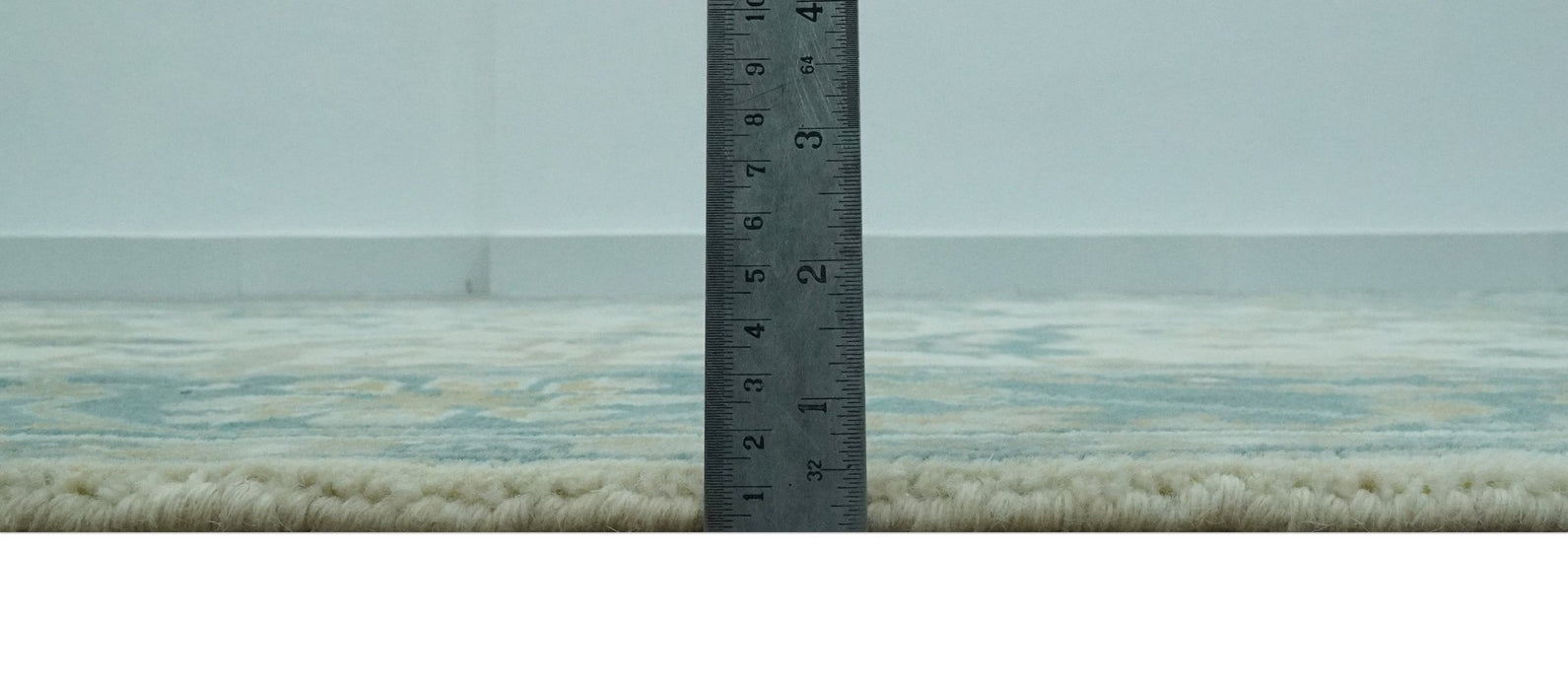 Ivory and Teal Hand Knotted Traditional Oriental Oushak Multi size wool area rug