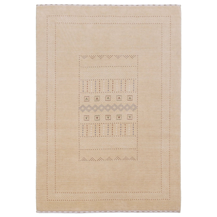 Ivory Contemporary Design Hand Loomed Wool Area Rug