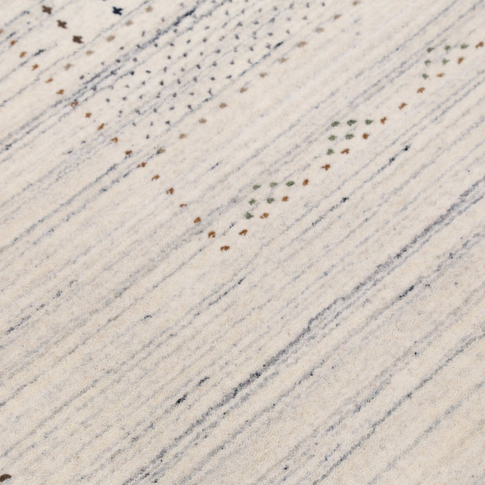 Ivory Gabbeh Design Hand Loomed Wool Area Rug