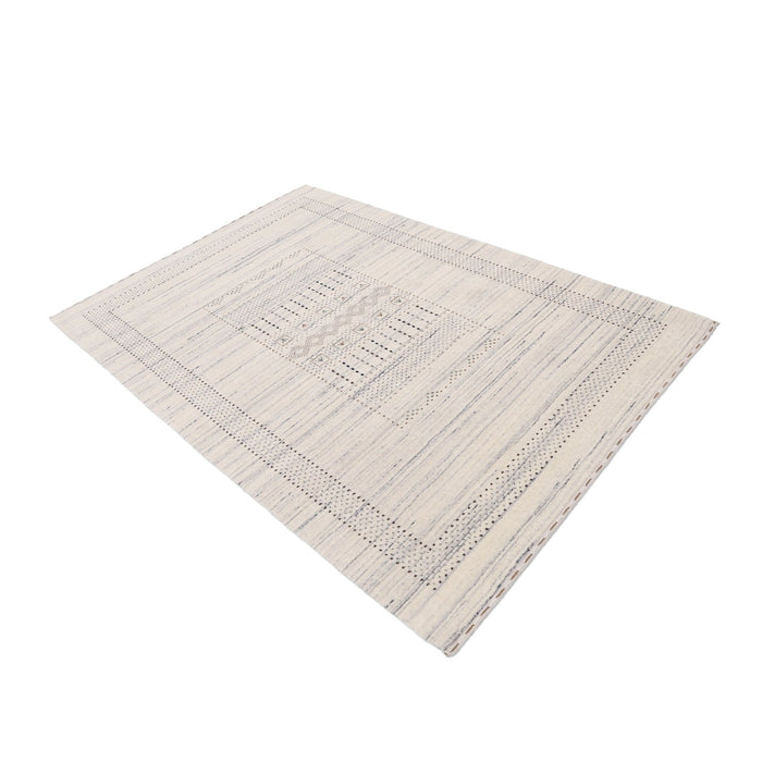 Ivory Gabbeh Design Hand Loomed Wool Area Rug