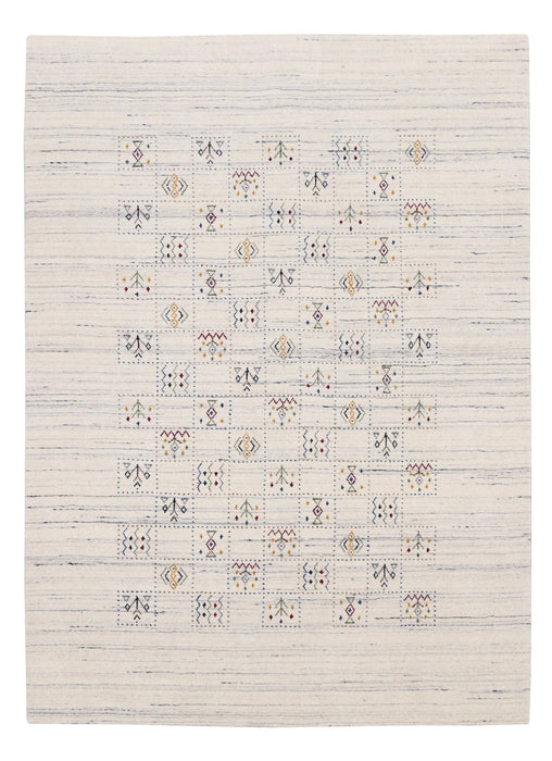 Ivory Tribal Design Hand Loomed Wool Area Rug