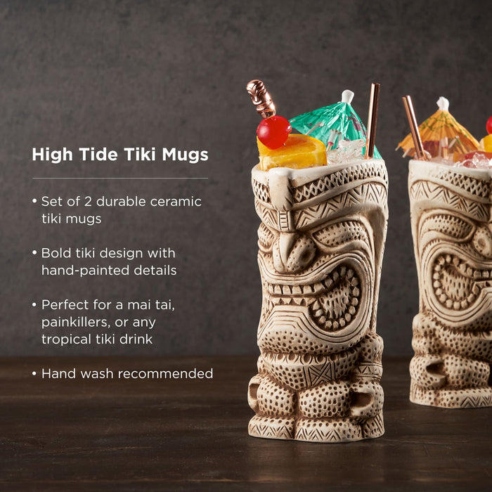 Pacific High Tide Tiki Mugs Set of 2