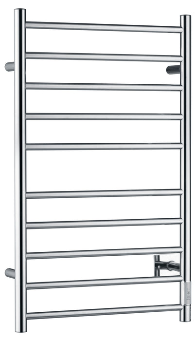 ANZZI Crete 10-Bar Stainless Steel Wall Mounted Towel Warmer Rack with Polished Chrome Finish