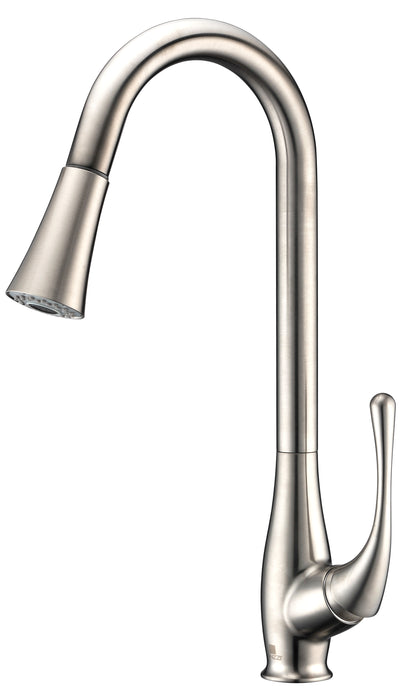 Singer Series Single-Handle Pull-Down Sprayer Kitchen Faucet in Brushed Nickel