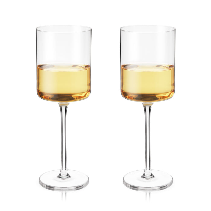 Laurel Crystal White Wine Glasses Set of 2