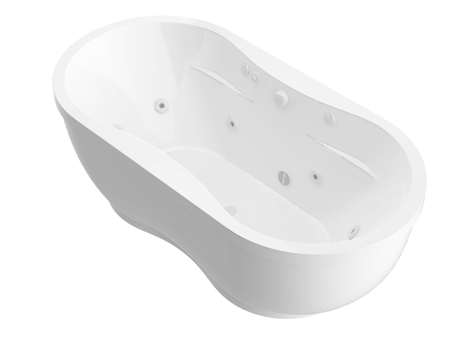 Atlantis Whirlpools Embrace 34 x 71 Oval Freestanding Whirlpool Jetted Bathtub