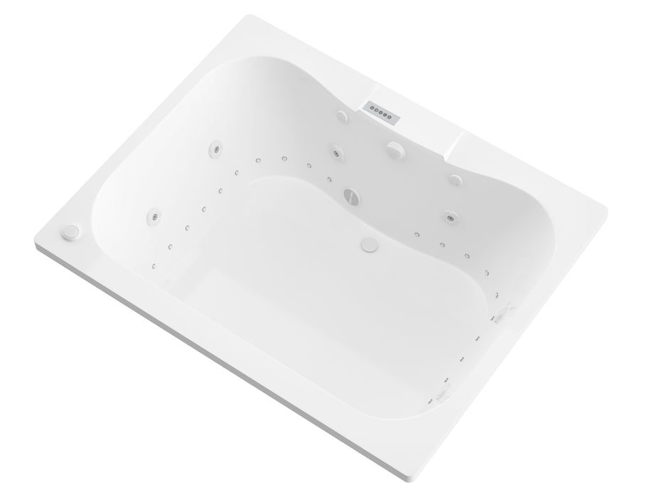 Atlantis Whirlpools Neptune  Deluxe Series 47.25 x 59.5in. Air and Whirlpool Jetted Bathtub in White