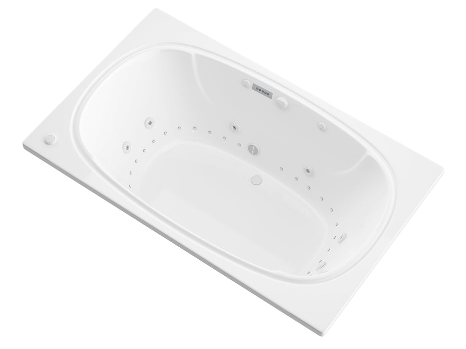 Atlantis Whirlpools Charleston  Deluxe Series 47.625 x 77.875in. Air and Whirlpool Jetted Bathtub in White