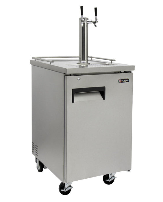 24" Wide Dual Tap All Stainless Steel Commercial Kegerator